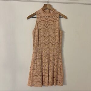 love, FIRE juniors tan A-line dress sleeveless size medium